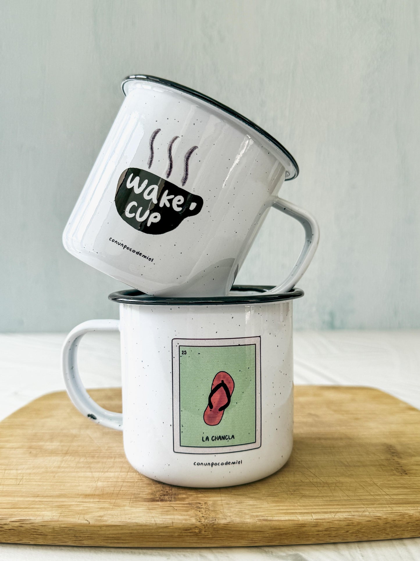 Taza de peltre Lotería Mexicana