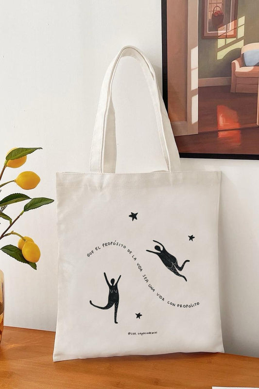 Totebag Que el propósito de la vida sea una vida con proposito - Totebag | con un poco de miel