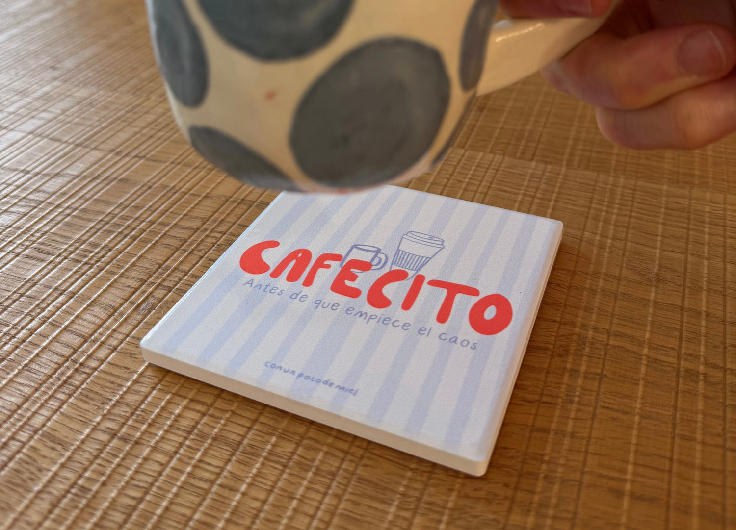 Foto de taza con coaster