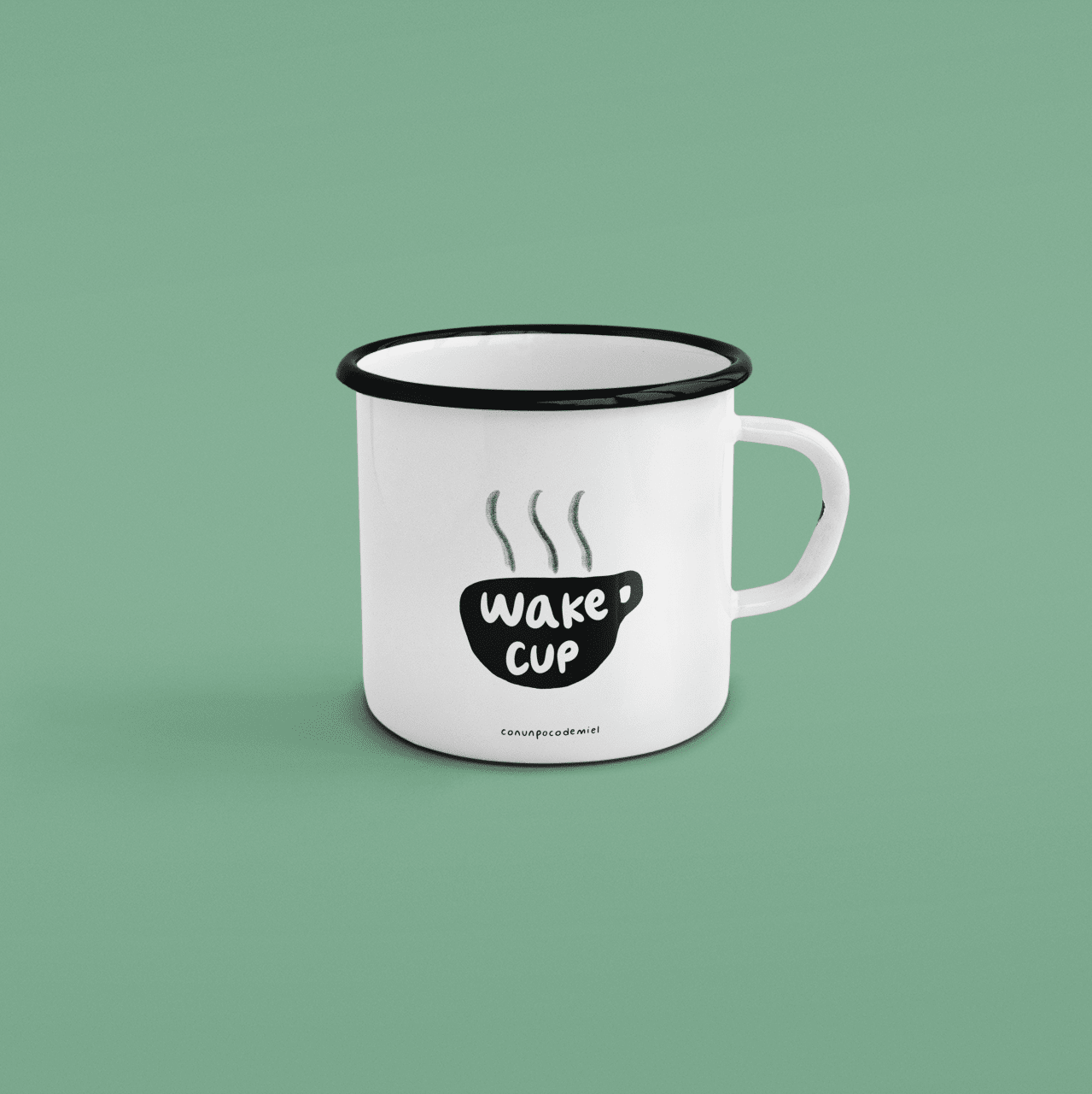 Taza de peltre Wake cup - Taza de peltre | con un poco de miel